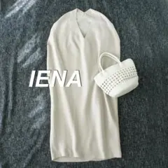 IENA　イエナ　コットンストレッチホールガーメントコクーンVネックワンピース