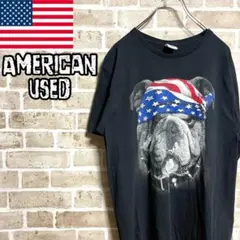 アニマルプリント Tシャツ 半袖 ブルドッグ アメリカ直輸入 US古着 ゆるダボ