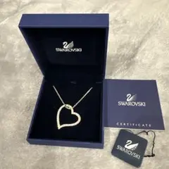 スワロフスキー ハート型 クリスタル ネックレス