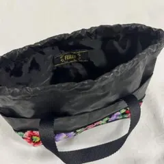 FELLER フラワー刺繍 ハンドバッグ