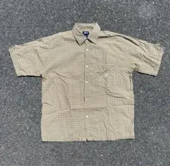 【希少】old stussy紺タグ90s ビンテージシャツ　ストライプ　柄　古着