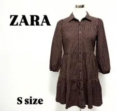 ZARAチェック柄ワンピース