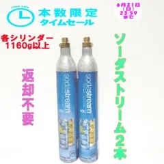 本数限定セール！13_601606_ソーダストリームガスシリンダー6本 本数限定セール！5-68182_ソーダストリームシリンダー2本 - メルカリ