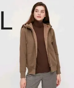 ユニクロ ボアスウェットフルジップパーカー