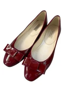 ファビオルスコーニ エナメル フラットシューズ リボン 35