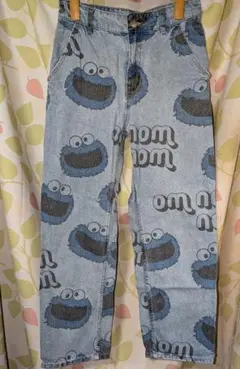 H&M DIVIDED クッキーモンスター セサミストリート コラボ ジーンズM