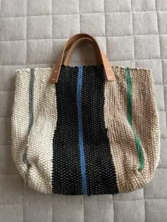 裂き織りバッグ　梅原和香　トート　ハンドメイド