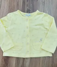 女の子　カーディガン 春用　薄手　90センチ　パステルカラー　イエロー　新品