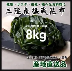 採れたて初物【塩蔵茎わかめ】大容量8kg 産地直送三陸産 人気 400g×20袋 採れたて初物【塩蔵茎わかめ】大容量8kg 産地直送三陸産 人気 400g×20