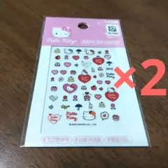 韓国限定　サンリオ　ハローキティ　ネイルステッカーシール　2個セット　ダイソー