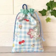 給食袋　巾着袋　お道具袋　ループ付き　入学　新学期　小学校 B-10