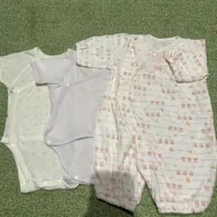 メッシュ肌着2枚とロンパースセット ～60cm
