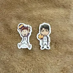 ハイキュー　ダイカットステッカー　ミニ　牛島若利　天童覚　白鳥沢