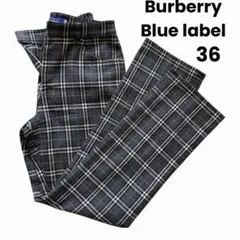 BURBERRY BLUE LABEL　ノバチェックパンツ　36　グレー　水色のサムネイル