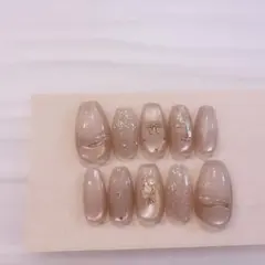 現品　ネイルチップ　マグネット　ミラー　振り袖　成人式ネイル