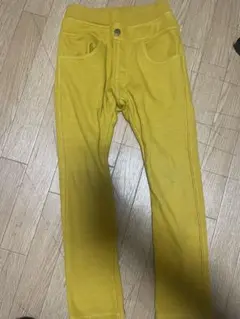 イエロー長ズボン 裏地ボア