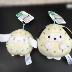 ポチャッコ　 シナモン　ストラップセット　フルーツ着ぐるみ　キウイ