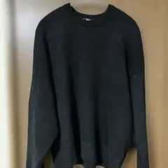 ユニクロ　スムースコットンクルーネックセーターXLブラック