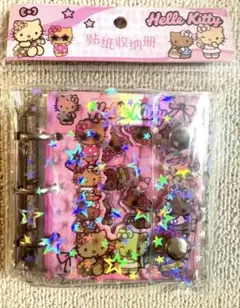 シール帳　シャカシャカキラキラ　バインダーキティー日焼けキティA8 リフィル付き