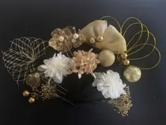 ドライフラワー-髪飾りー結婚式す成人式　七五三　水引卒業式髪飾り 豪華15 i