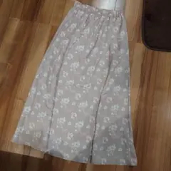 MAJESTIC LEGON 花柄　くすみ　フレアロングスカート