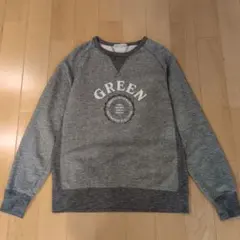 green label relaxing グレー プリント入り スウェット M