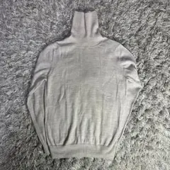 【美品】無印 グレージュ タートルネックニットSサイズ