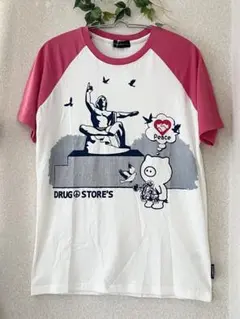 ☆drug store's 半袖Tシャツ ラグラン ピンク3のサムネイル