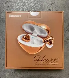 Heart True　ワイヤレスイヤホン　ハート型　ブラウン