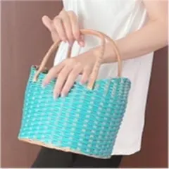 エコクラフト籠バッグ（ハンドメイド）