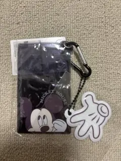 ミッキーマウス クリアカードケースキーホルダー　ディズニー