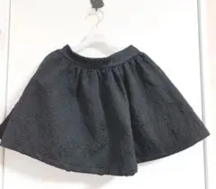 ジャガードスカート 刺繍 黒 フレア ジャガード ブラック スカート 量産型