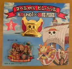 ラウンドワン　ONE PIECE ピンバッジ 2種類セット