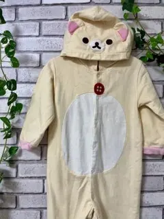 【訳あり】90サイズ　コリラックマ　ロンパース　着ぐるみ　なりきり　長袖　ベビー