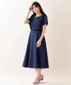 Rose Tiara ♡ サッカーチェックワンピース ネイビー 42