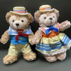 ダッフィー シェリーメイ ぬいぐるみバッジ カラフルセーラー服 タグ付き