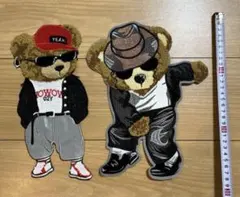 大きい　ワッペン　くま　2枚セット　マイケルジャクソン　BIG もこもこ