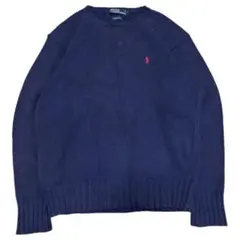 90s Polo by Ralph Lauren コットンニット ネイビー Lのサムネイル