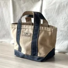 良いフェード感！貴重な外付けタグのミニ！70s L.L.BEAN トートバッグ