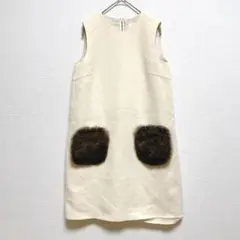 ジルスチュアート　ファーポケット　ワンピース　サイズ0 ラビット