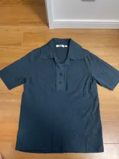UNIQLO U 半袖ポロシャツ L ダークグリーン　ユニクロユー　レトロ