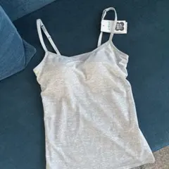 ユニクロ　エアリズムブラキャミソール　ライトグレー