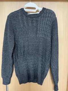 Creation Cube ダークグレー ニットセーター M