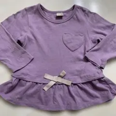 petit main 長袖カットソー 90cm パープル