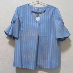 【オペークドットクリップ】Мサイズ・新品タグ付き半袖ブラウス③冷感接触生地