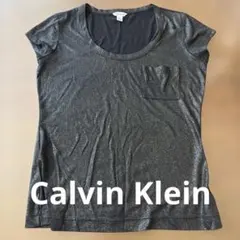 Calvin Klein 黒グリッター半袖Tシャツ S/Pのサムネイル