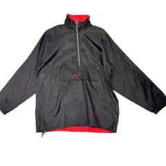 Nike ナイロン XLブラック/レッド アノラック 白タグVintage