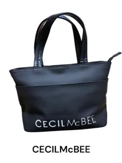 CECIL McBEE ブラック トートバッグ　A4サイズ対応　通勤バッグのサムネイル