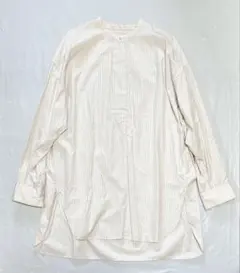 【美品】BEAUTY&YOUTH ストライプシャツ ナチュラル