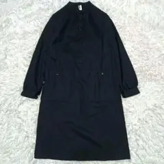 MHL. マーガレットハウエル　シャツワンピース　バンドカラー　長袖　ブラック